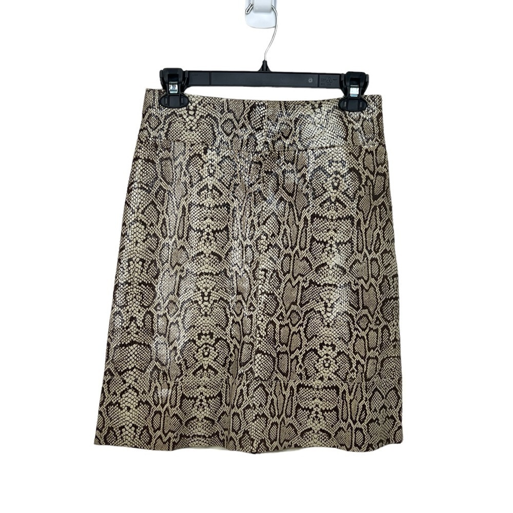 St Vincent Python Embossed Suede Skirt - image 1
